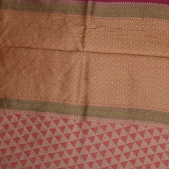 Light coral Benares Chanderi Saree with Red Zari Border