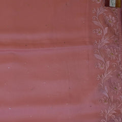 Graceful Dusty Rose Chiffon Saree with Subtle Elegance