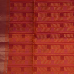 Pure silk Brick Red Saree with Blouse