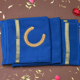 Mysore Crepe Silk Royal Blue Saree