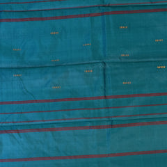 Kanchivaram silk Deep Teal Saree with Blouse
