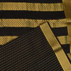 Mysore Crepe Silk Jet Black Saree