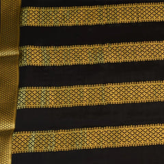 Mysore Crepe Silk Jet Black Saree