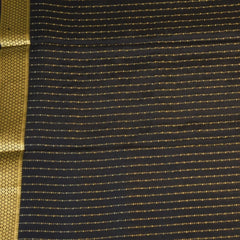 Mysore Crepe Silk Jet Black Saree