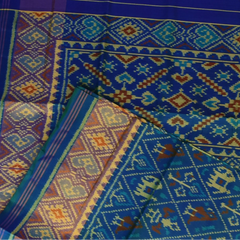 Rajkot Patola Navy Blue Saree with Blouse