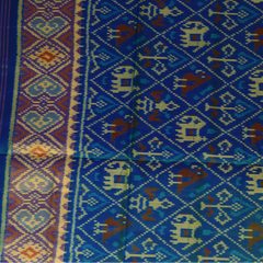 Rajkot Patola Navy Blue Saree with Blouse