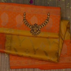 Pure silk Burnt Copper Saree with Blouse