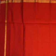 silk cotton cream saree with red boarder