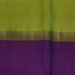 silk cotton grape wine saree with shot green boarder