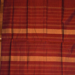 Silk cotton maroon saree with jari boarder