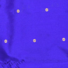 Ilkal Pure Silk Peacock Blue Saree With Pink Border