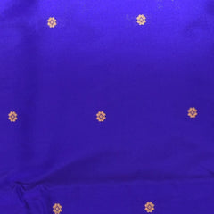 Ilkal Pure Silk Peacock Blue Saree With Pink Border