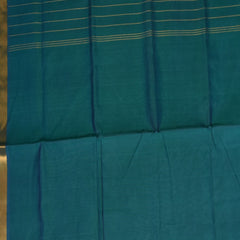 Silk cotton shot green saree with jari boarder.