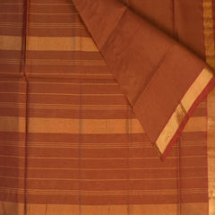 Kanchi silk cotton peach saree with blouse
