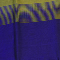 Kanchi silk cotton royal blue saree with green boarder