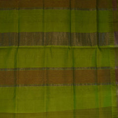 Silk cotton green saree with blouse