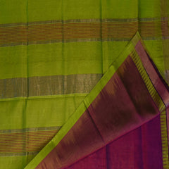 Silk cotton green saree with blouse