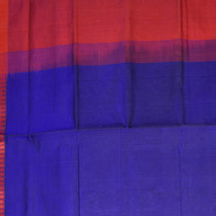 Silk cotton navy blue saree with jari boarder