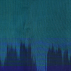 Silk cotton aqua blue saree with jari boarder