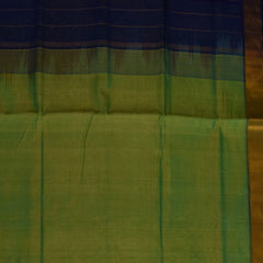 Silk cotton shot green saree with jari boarder