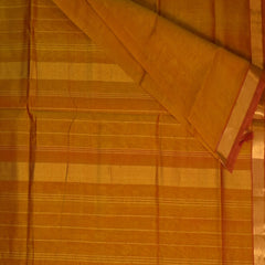 Silk cotton shot gold saree with blouse