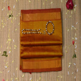 Silk cotton shot gold saree with blouse