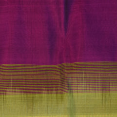 Silk cotton grape wine saree with pista green boarder