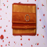 Silk cotton shot gold saree with blouse