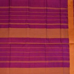 Silk cotton shot navy blue saree with thread work boarder