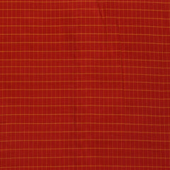 Silk cotton red saree with jari boarder