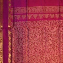 Silk cotton bottle green saree with jari boarder