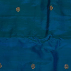 Ilkal Gadwal Silk Radium Blue Pink Boarder with Blouse