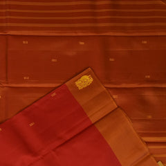 Kanchivaram silk Crimson Red Saree with Blouse