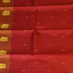Kanchivaram silk Crimson Red Saree with Blouse