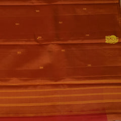 Kanchivaram silk Crimson Red Saree with Blouse