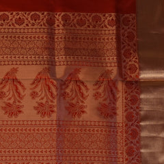 Pure silk Light Taupe Saree with Blouse