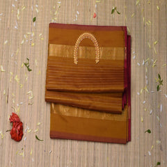 semi cotton mustard saree with blouse