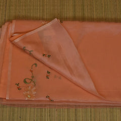 Reddish Brown Georgette Saree with Flowing Grace