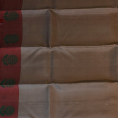 Kanchivaram silk Mocha Brown Saree with Blouse