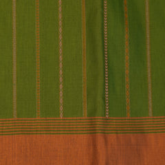 semi cotton green saree with blouse