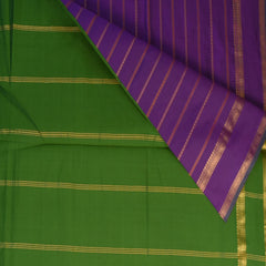 Semi Cotton violet saree with gap boarder