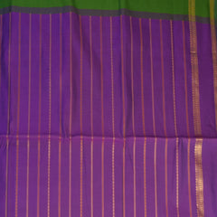 Semi Cotton violet saree with gap boarder