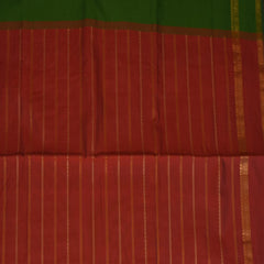 Semi cotton Red saree with gap boarder