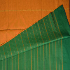 Semi Cotton Green saree with blouse
