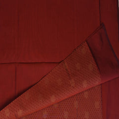 Semi Cotton Maroon saree with blouse