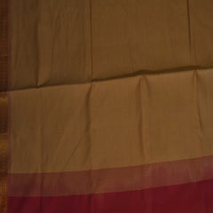 Semi Cotton Cream saree with baby pink boarder