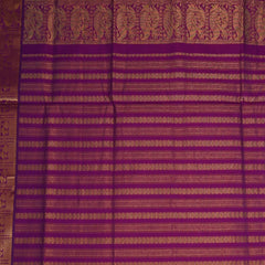 semi cotton pink saree with purple boarder