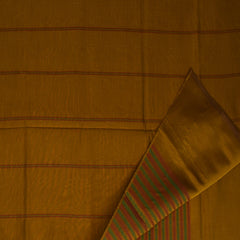 Silk cotton mehandi green saree with blouse