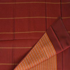 Silk cotton maroon saree with blouse