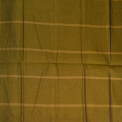 Silk cotton mehandi green saree with blouse